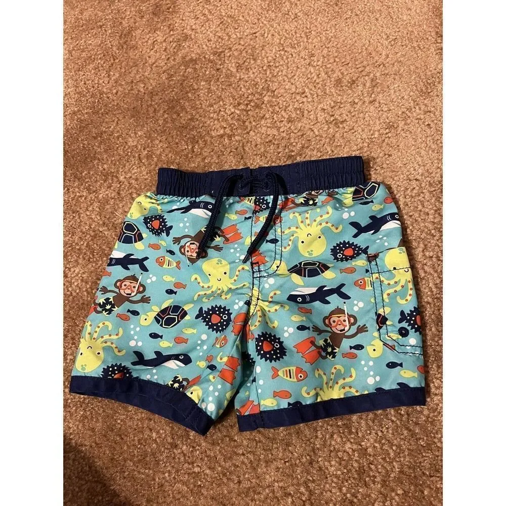 Old Navy 12-18 month Boys Bathing Suit • Underwater Design